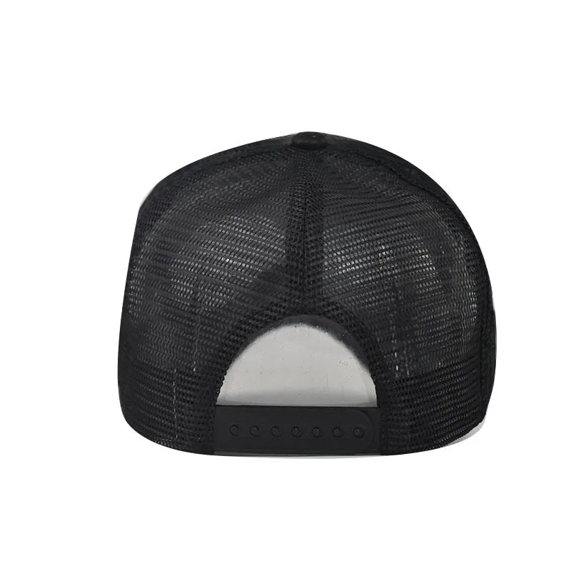 New Mesh Baseball Caps For Men Casual Embroidered Snap Back Mens Caps