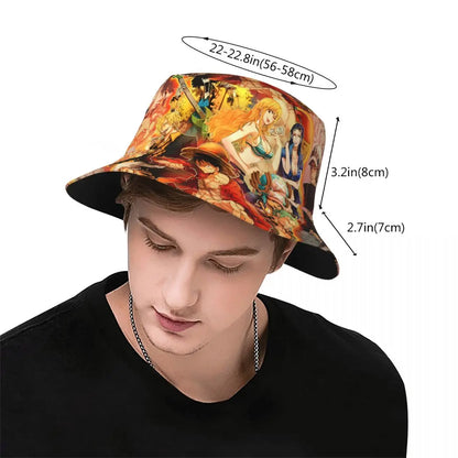 Bucket Hat Harajuku Unisex Sun Hats One Piece