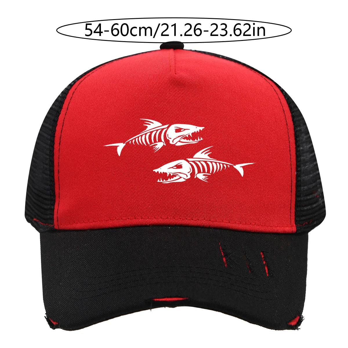 'Fishing' Pattern Print Design Baseball Cap