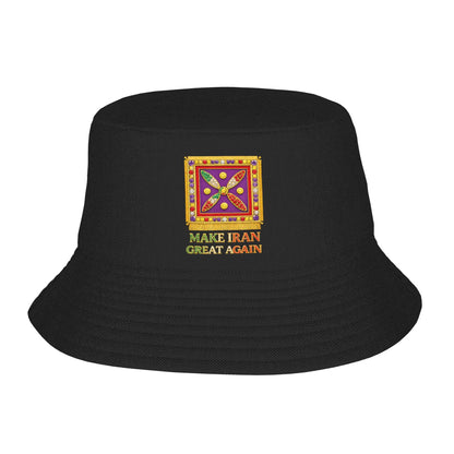 Iranian Make Iran Great Again Emblem Of Iran MIGA Bucket Hat