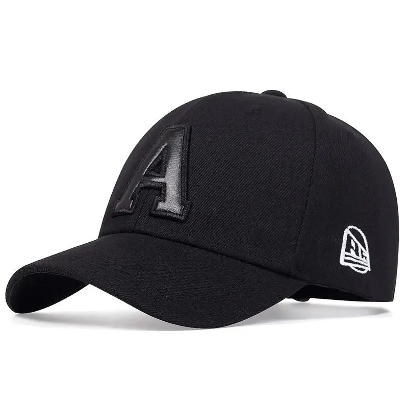 Unisex A Letter Leather Label Embroidery Baseball Caps Spring And Autumn