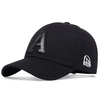 Unisex A Letter Leather Label Embroidery Baseball Caps Spring And Autumn