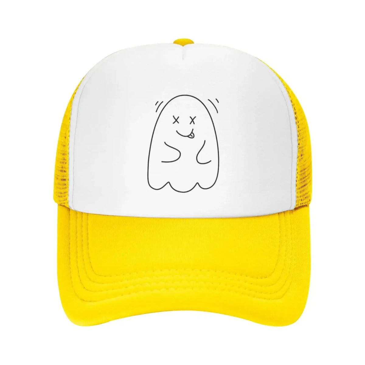 New Mesh Dad Hat Adjustable Washed Cute Ghost Gray Baseball Cap