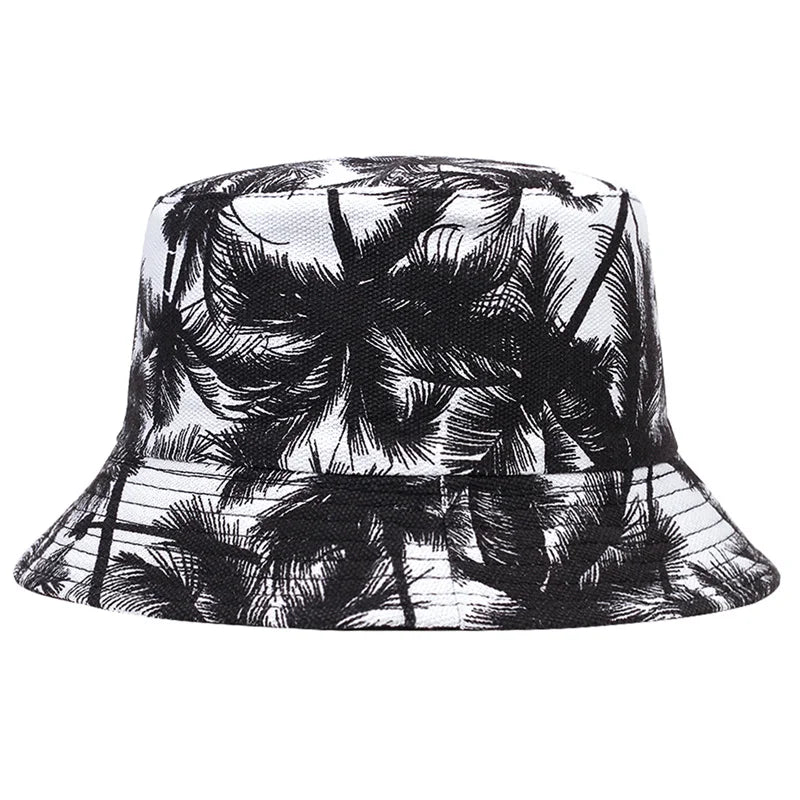 Men Women Coconut Tree Bucket Hat