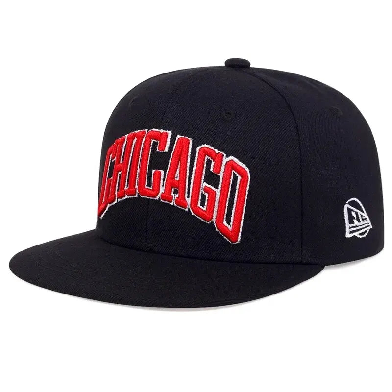 Unisex CHICAGO Embroidery Hip-hop Hats Snapback Caps Baseball Caps Sunscreen Hat