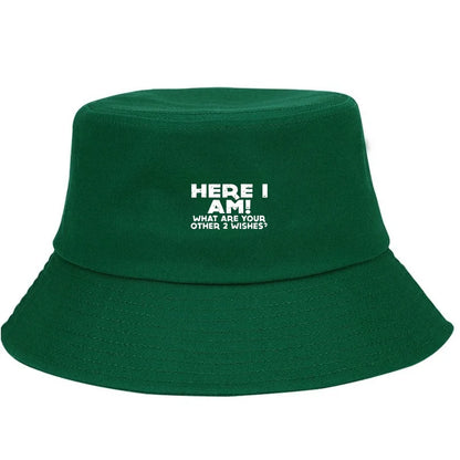 Bucket Hat Cotton Fisherman Hat For Women Men Funny Print