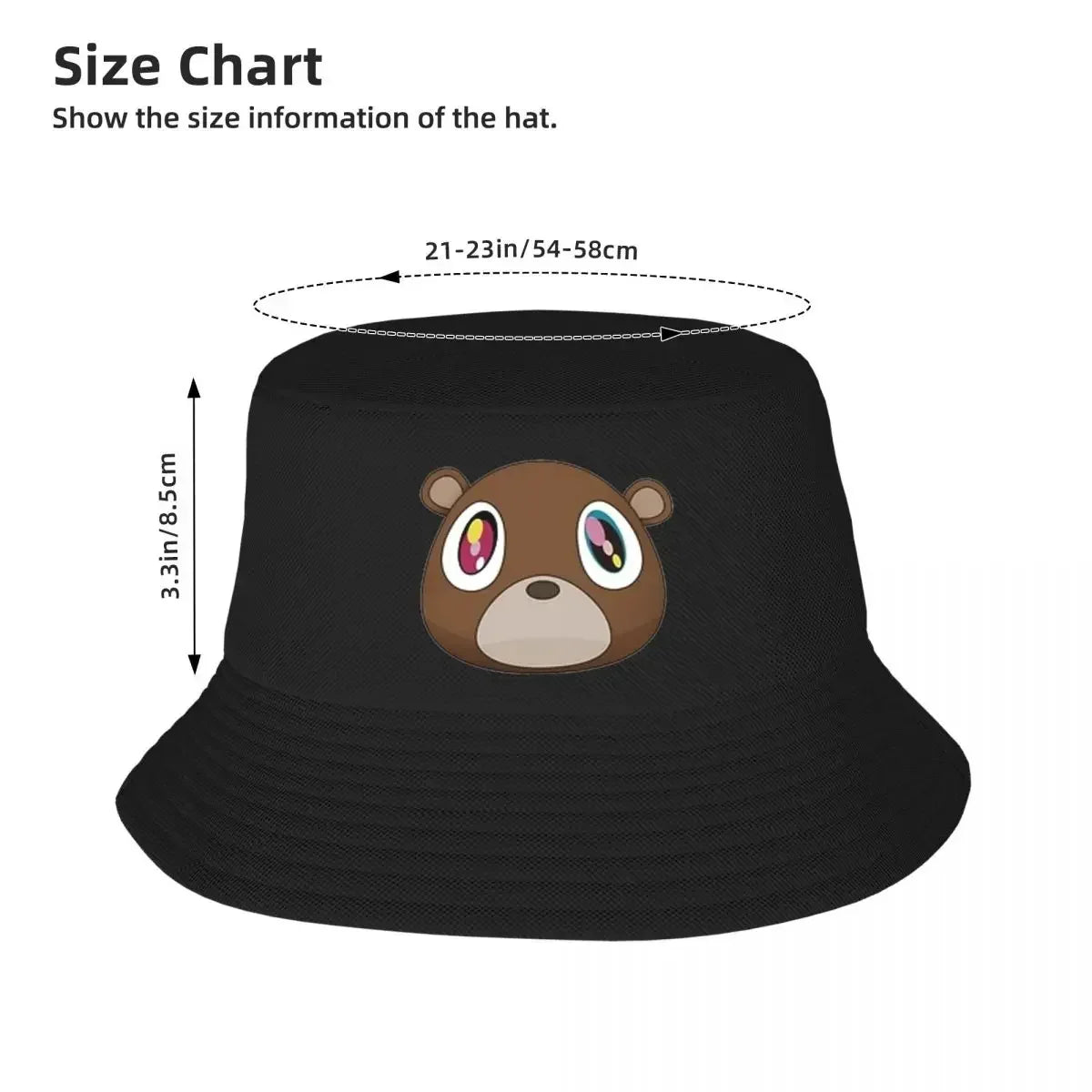 2026 Trendy Graduation Bear Kanye West Rapper Bucket Hat