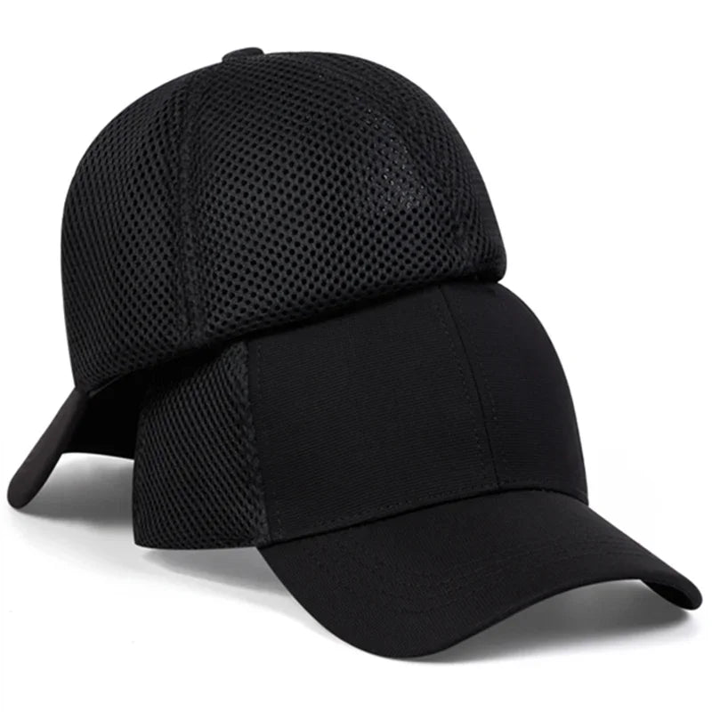Unisex Solid Color Breathable Baseball Net Caps