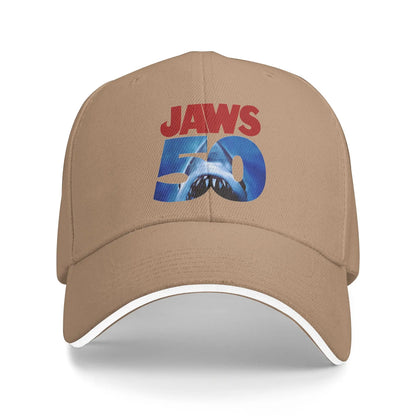 Summer Casual Baseball Cap Jaws 50th Anniversary Logo Movie For Women Men