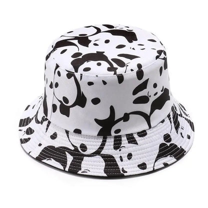 Bucket Hat Women Men Unisex Panda Printed Fisherman Cap Female