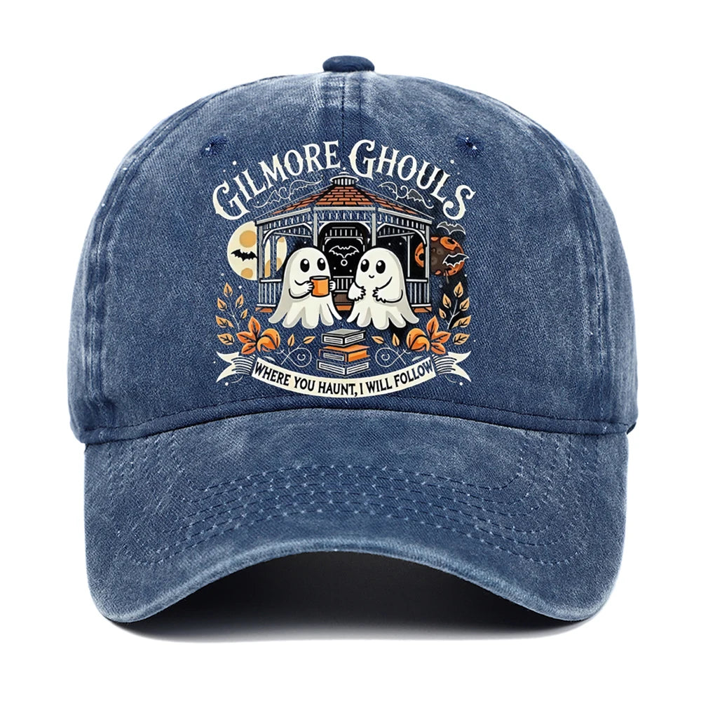 Letter Ghost Printed Baseball Cap For Men And Women