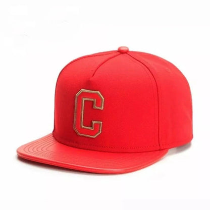 Unisex C Letter Embroidery Snapback Caps