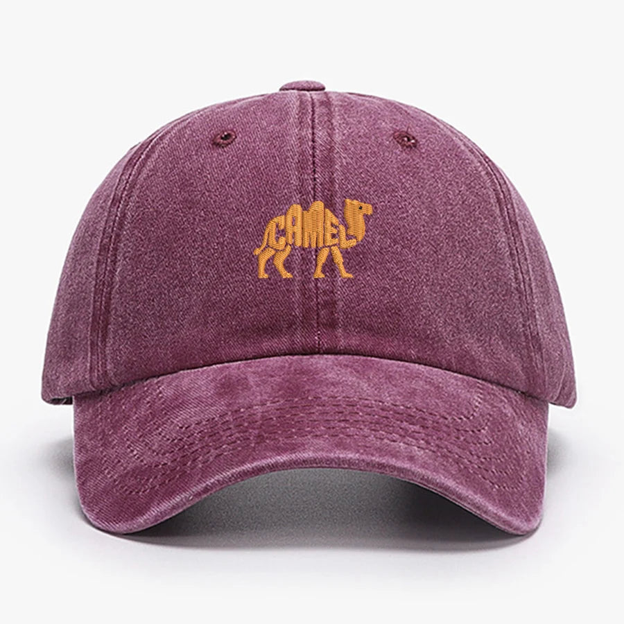 Embroidered Camel Cotton Baseball Caps Vintage Men Women