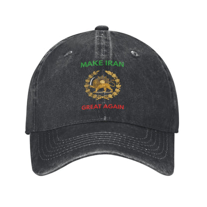 Make Iran Great Again Red Logo Casual Baseball Cap For Men Women