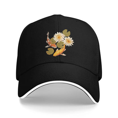 Japanese Koi Fish Sakura Baseball Cap