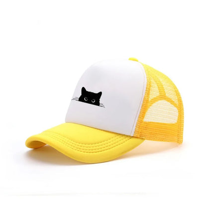 Cute Cat Print Adjustable Baseball Cap