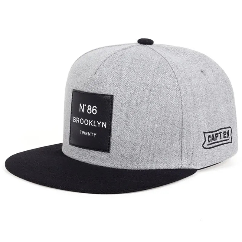 Unisex Brooklyn Print Label Embroidery Hip-hop Hats Adjustable Snapback Caps