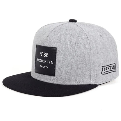 Unisex Brooklyn Print Label Embroidery Hip-hop Hats Adjustable Snapback Caps