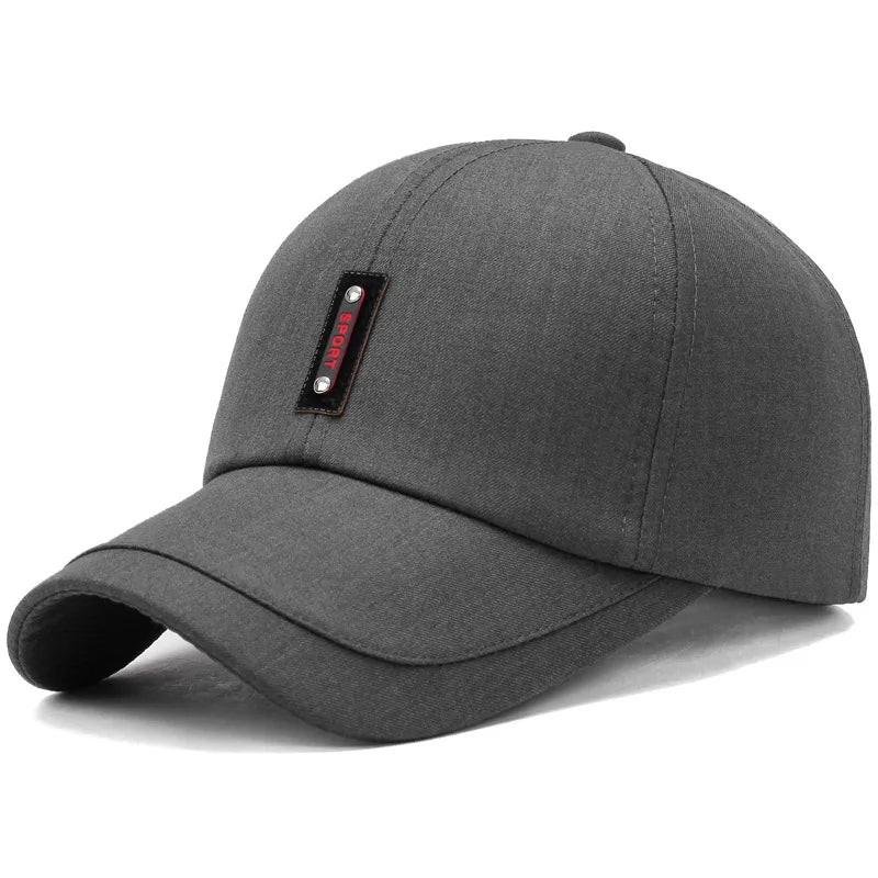 New Black Baseball Caps For Men Women Sunhat Solid Letter Sunscreen Cap