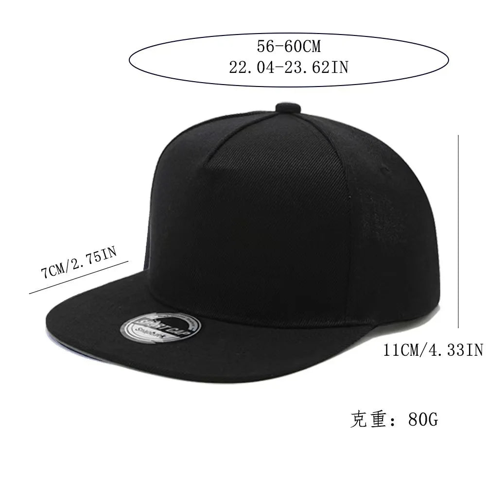 Fashion Unisex Baseball Cap Men Women Hip-Hop Flat-Brimmed Cap Snapback Cap
