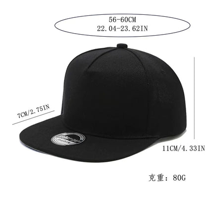 Fashion Unisex Baseball Cap Men Women Hip-Hop Flat-Brimmed Cap Snapback Cap