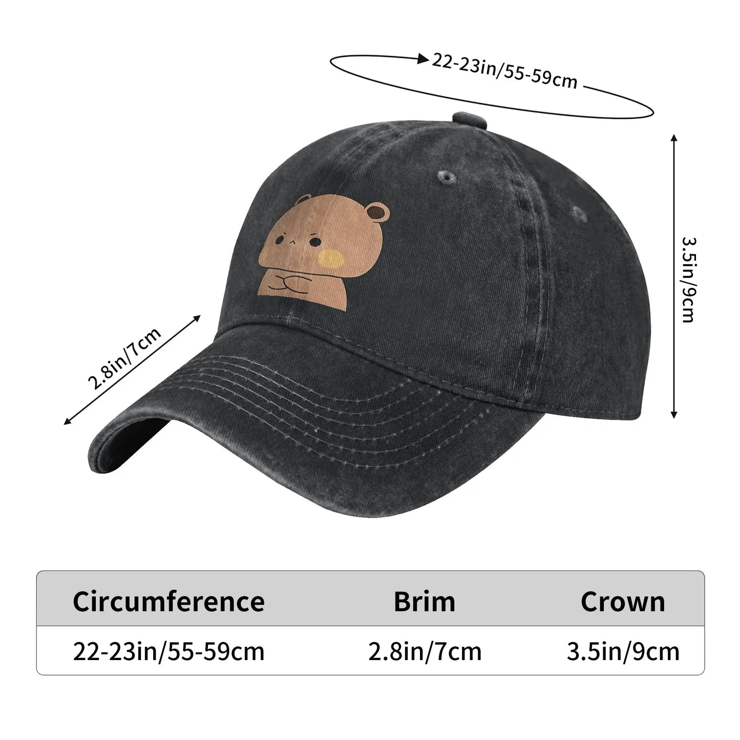 Dudu Is Angry With Bubu Dudu Sad Sun Baseball Cap