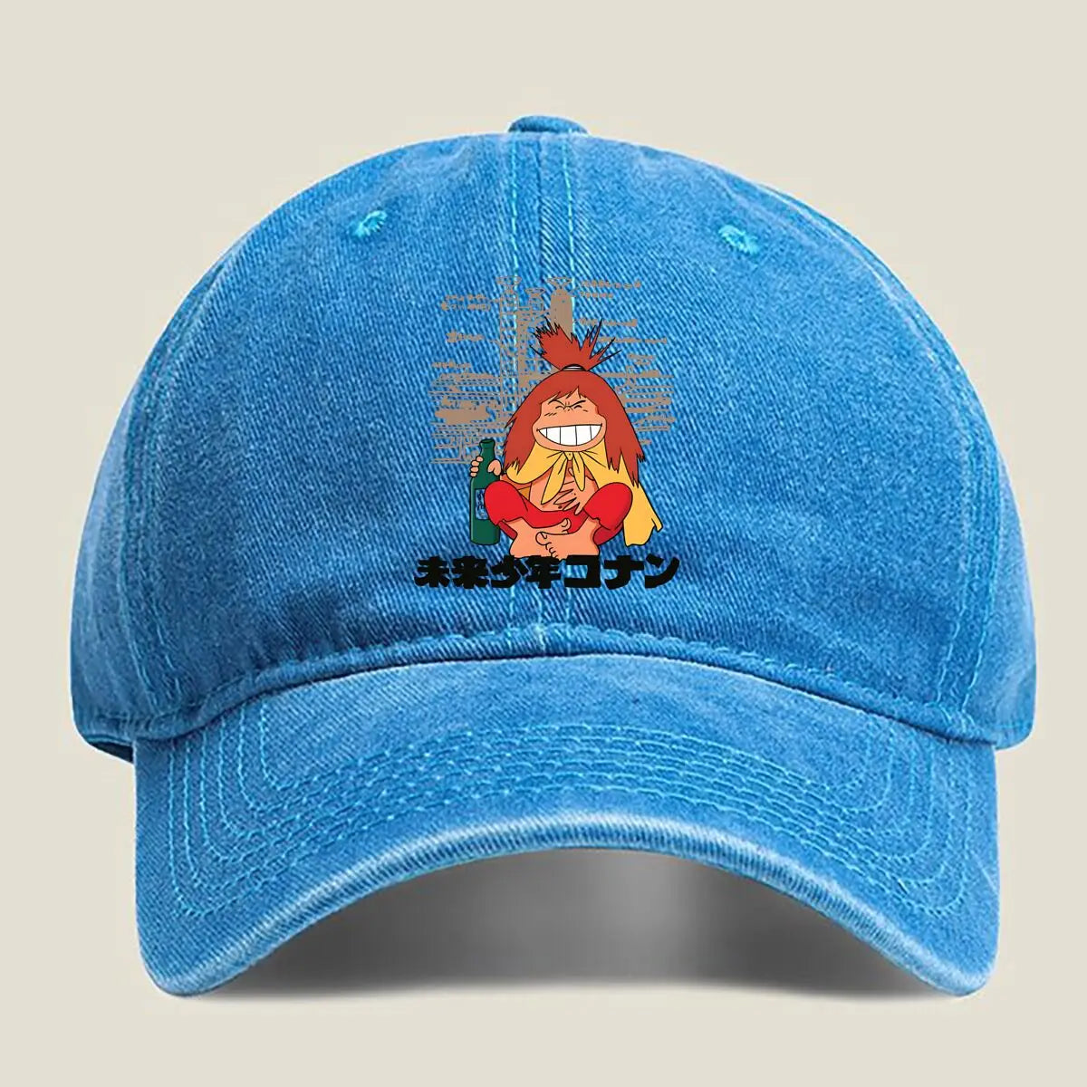 Future Boy Conan Anime - Inspired, 'Future Boy Conan' Manga Design Washed Baseball Cap