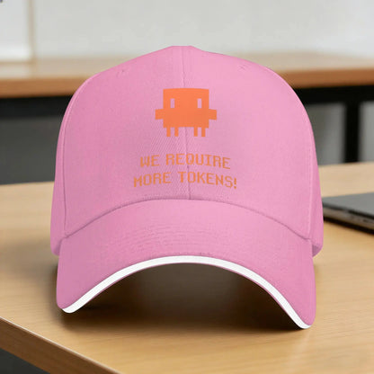 We Require More Tokens! Pixel Ananx1 Ai Meme Claude Casual Baseball Cap