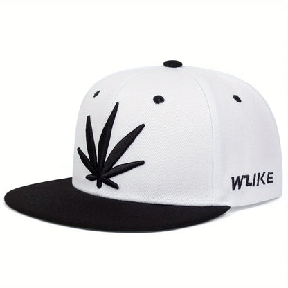Spring Summer Maple Leaf Embroidery Baseball Cap Fashion Snapback Cap