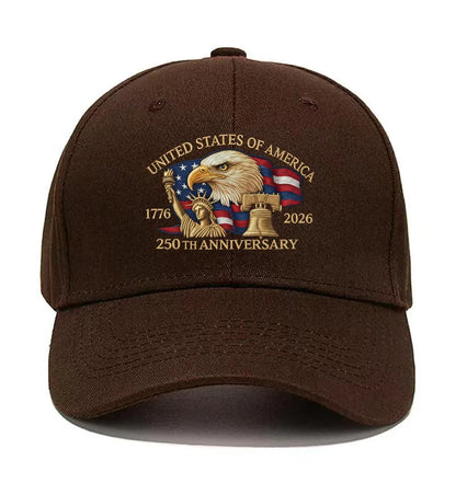 250th Anniversary Hat USA Patriotic Baseball Caps Eagle Embroidered Baseball Hats For Men Women