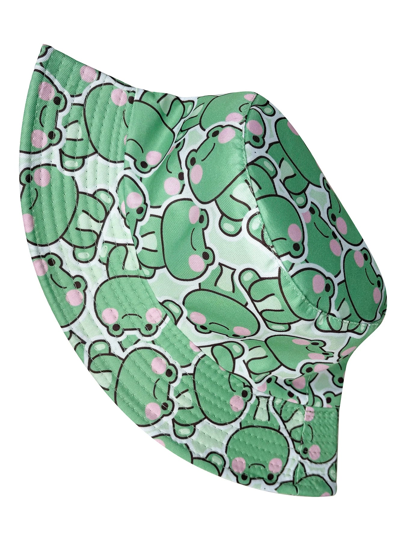 Cartoon-Style Playful Frog Bucket Hat