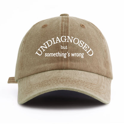 SOMETHING WRONG Print Washed Baseball Cap For Adults