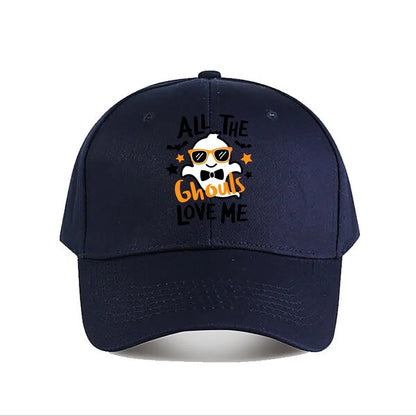 Halloween Ghouls Ghost Baseball Cap