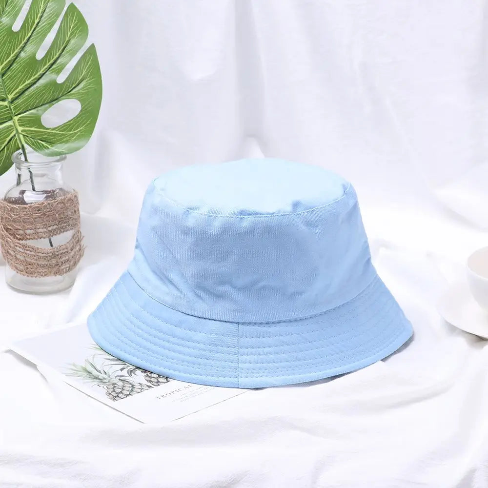 Women Men Outdoor Sunscreen Casual Candy Color Bucket Hat Sun Caps Fisherman Cap