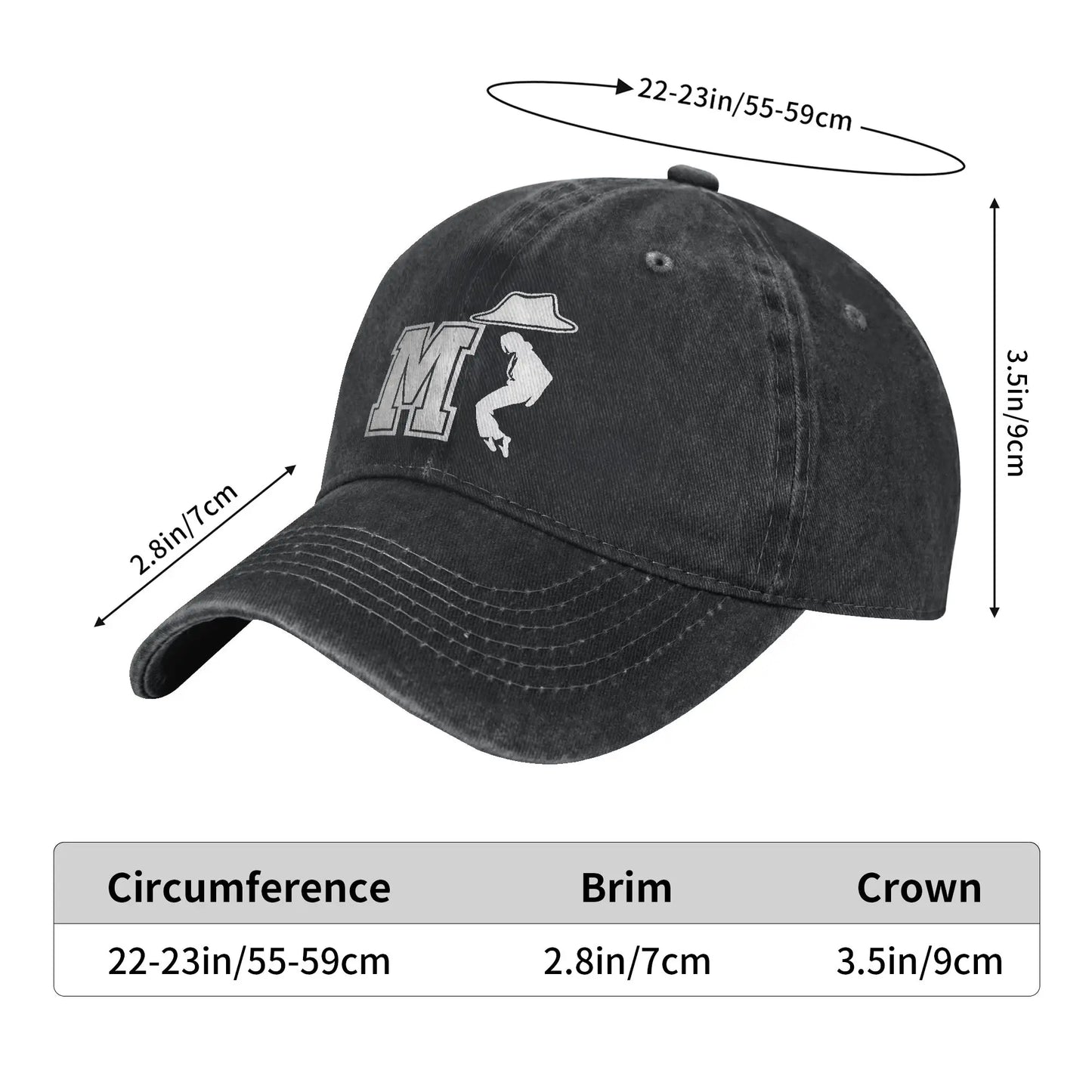 King of Pop M-Michael J-Jackson Sun Baseball Cap