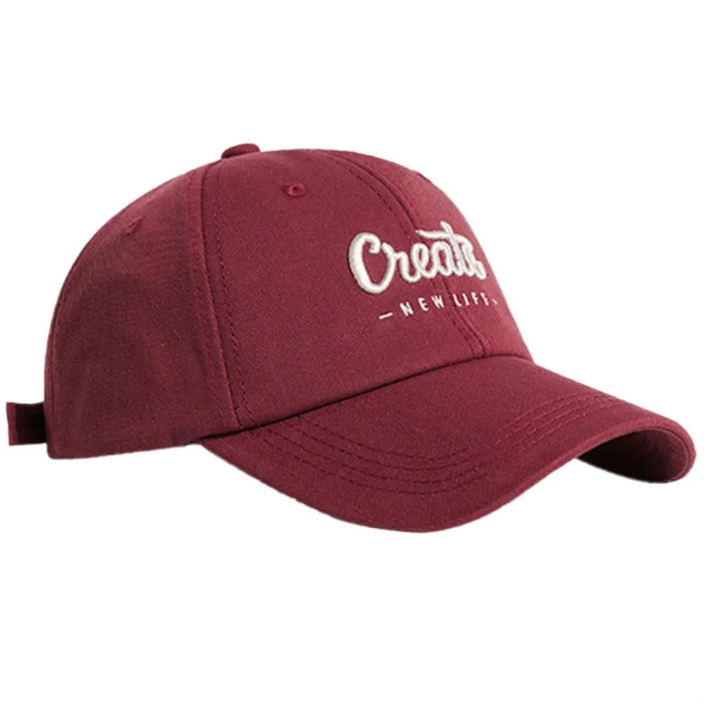 Fashion Letter Embroidery Hole Sunscreen Baseball Cap