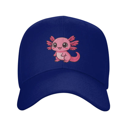 Cute Kawaii Pink Axolotl for Axolotl Lovers Casual Baseball Cap