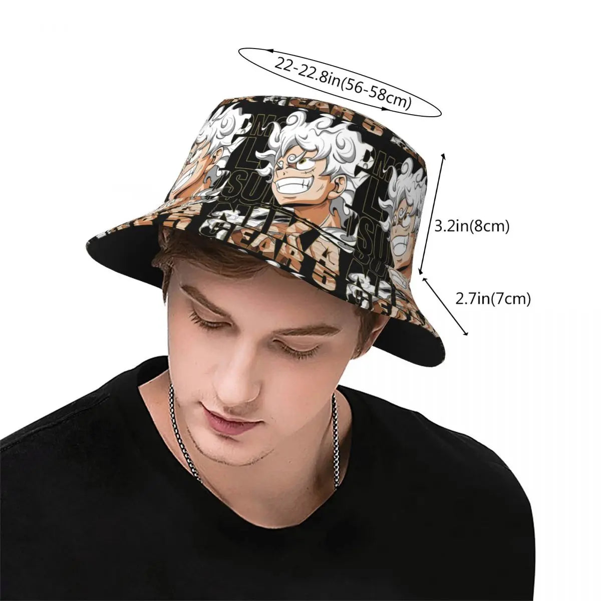 Unisex Bucket Hat Luffy Gear 5 One Piece