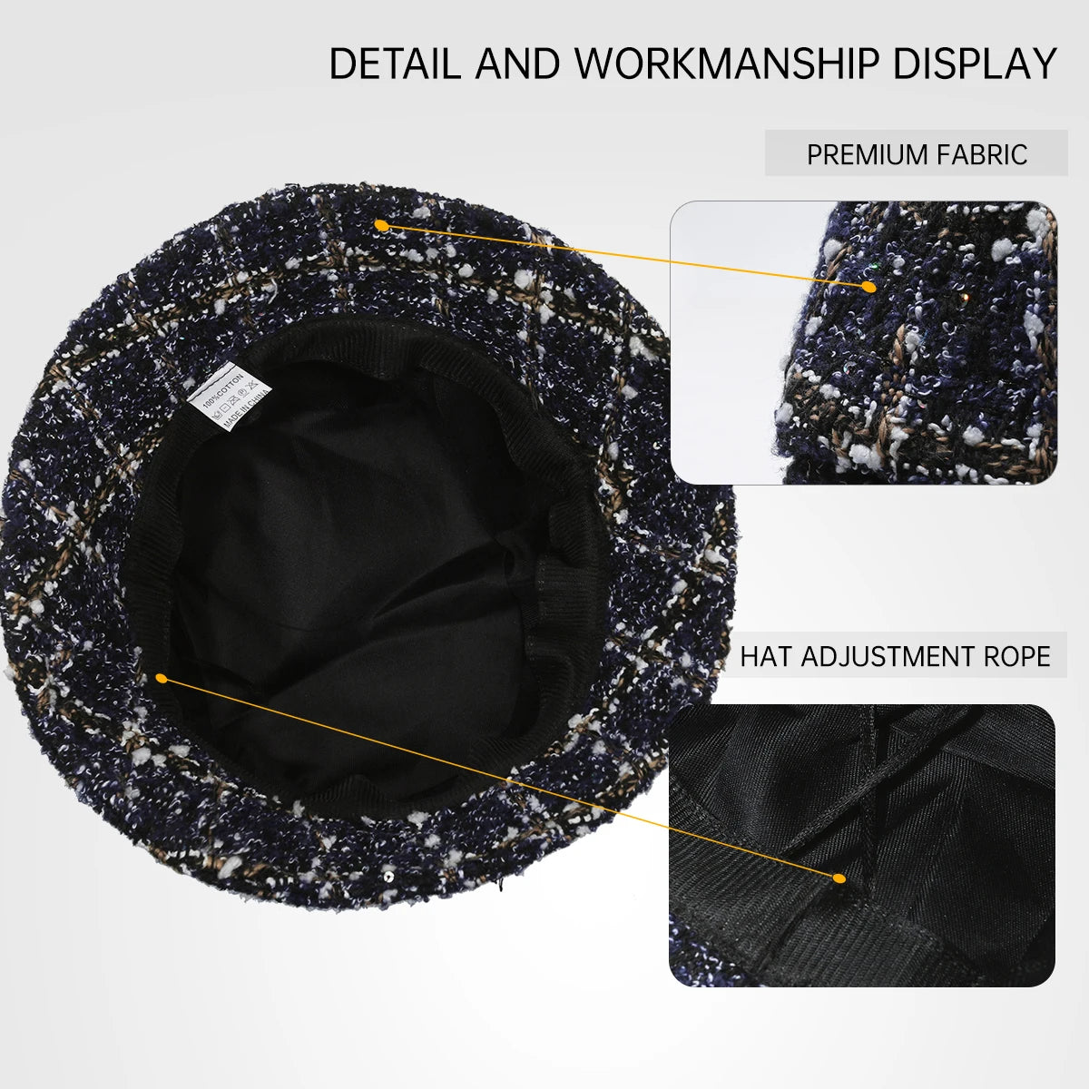 Fisherman's Hat for Men, Hiking Hat, Large Head Circumference