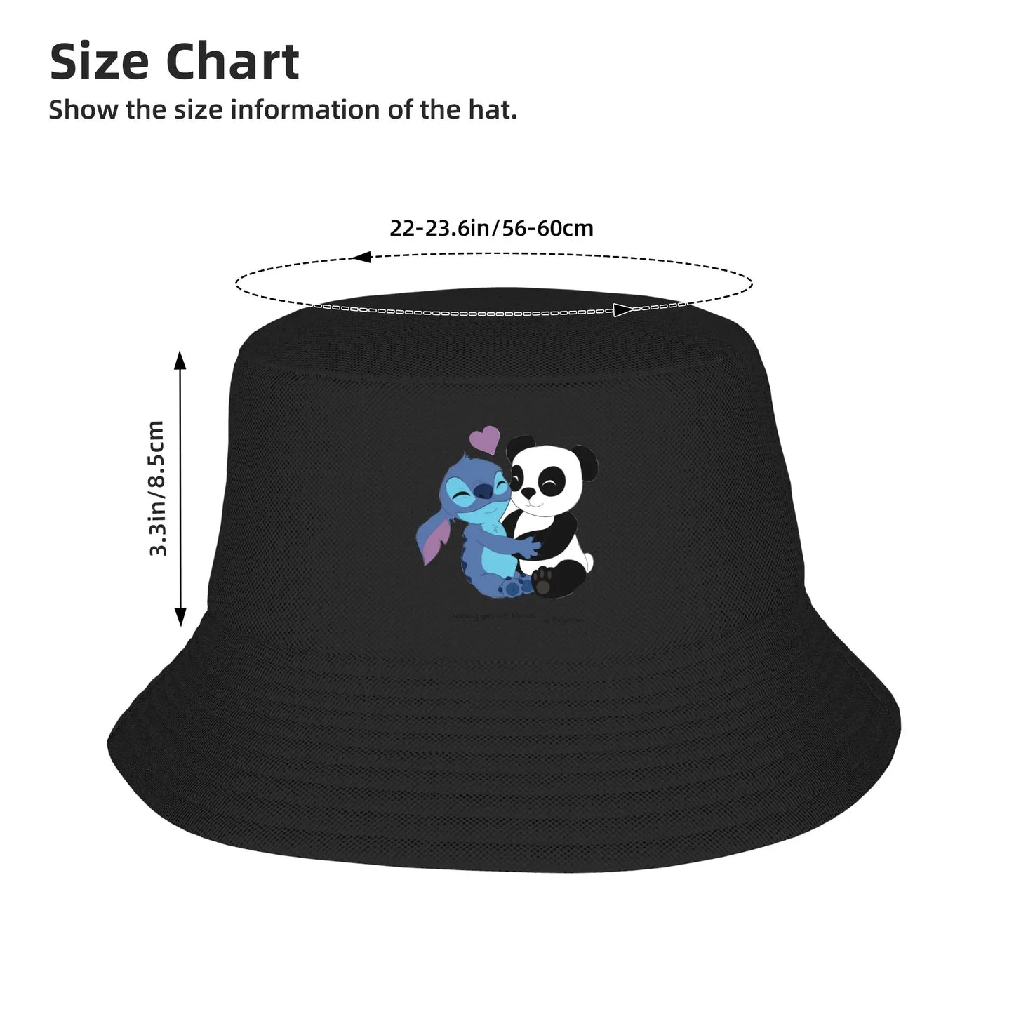 Stitch Panda Lilo Stitch Bucket Hats For Men Women