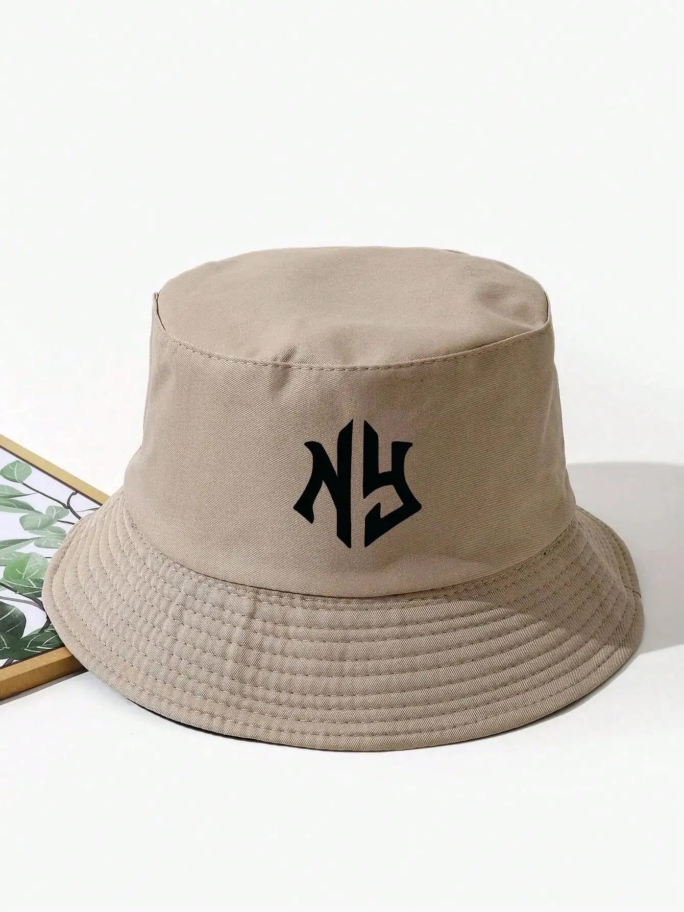 NY Letter Patterned Bucket Hats