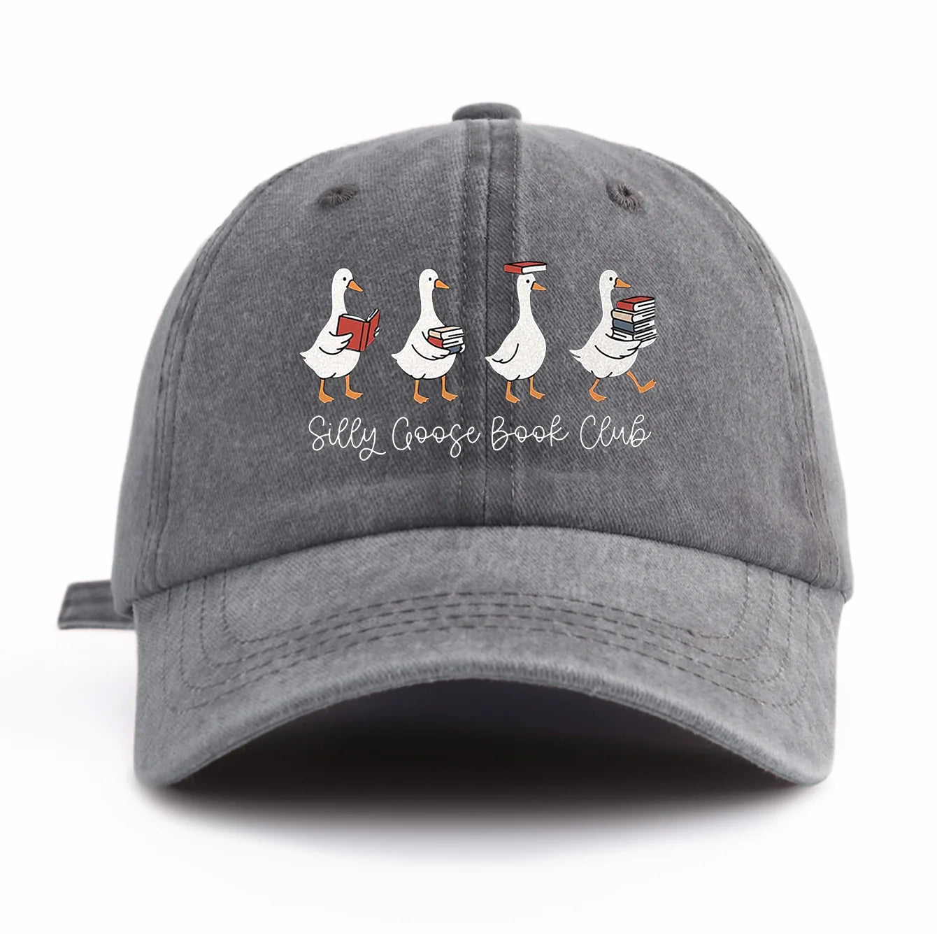 SILLY GOOSE Print Washed Baseball Cap For Adults