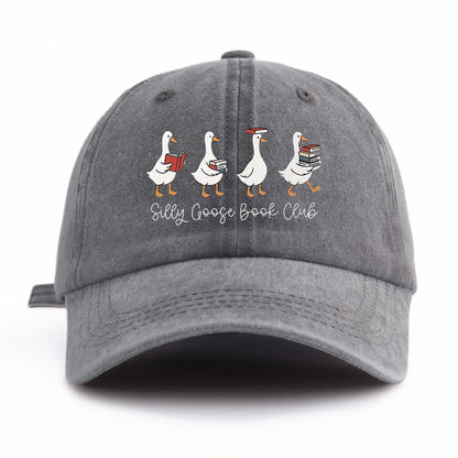 SILLY GOOSE Print Washed Baseball Cap For Adults