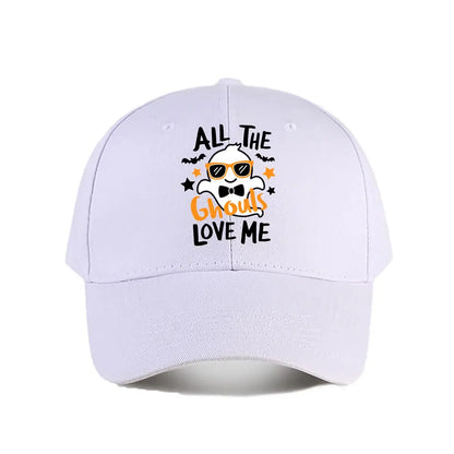 Halloween Ghouls Ghost Baseball Cap