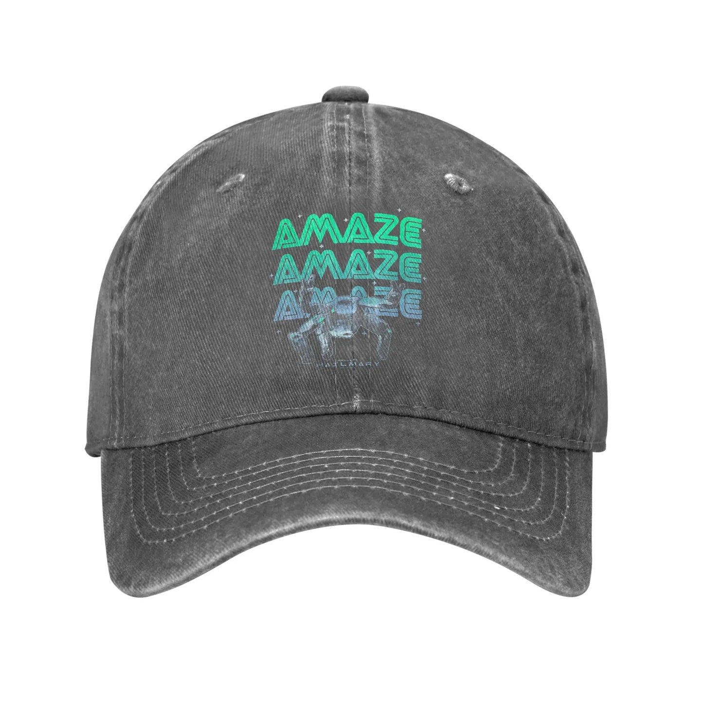 Project Hail Mary Amazing Rocky The Alien Neon Portrait Baseball Caps