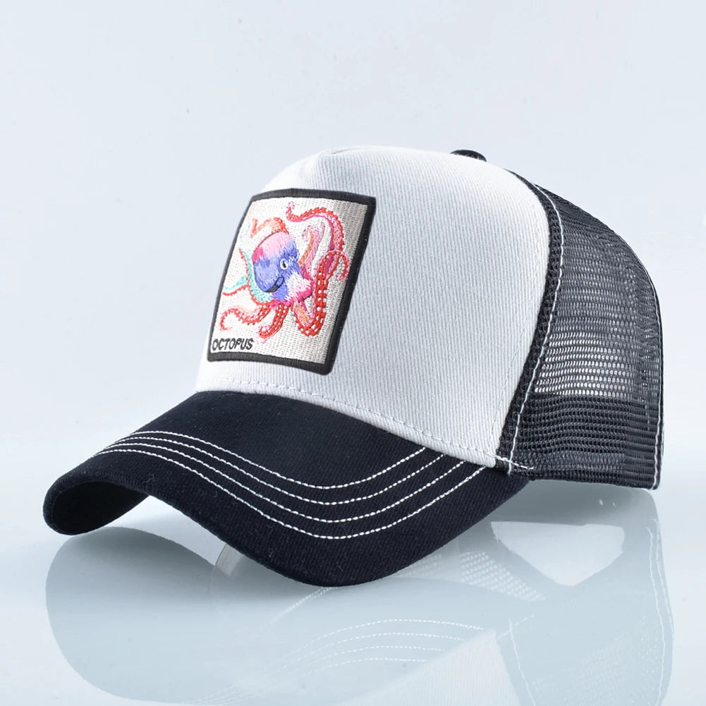 Unisex Baseball Cap With Octopus Patch For Men And Women Four Season