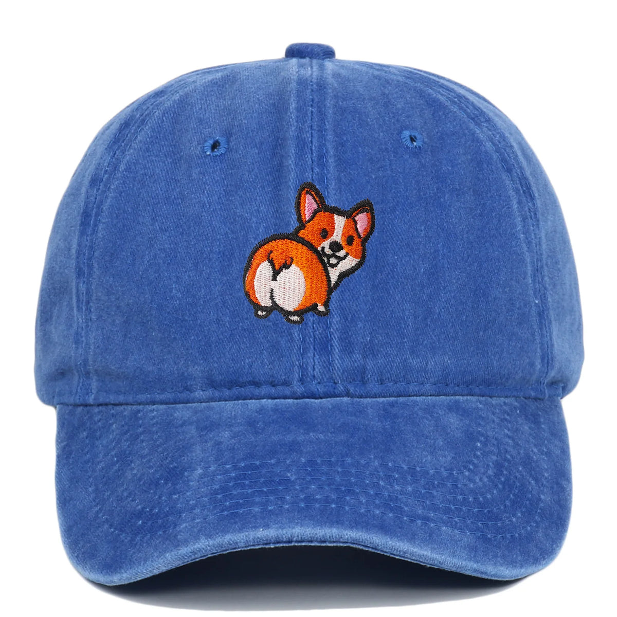 Fun Corgi Canine Embroidered Baseball Hats