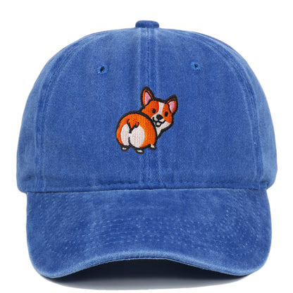 Fun Corgi Canine Embroidered Baseball Hats