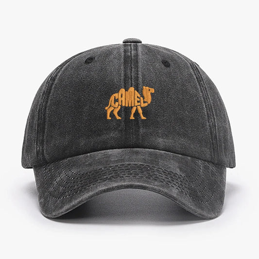 Embroidered Camel Cotton Baseball Caps Vintage Men Women