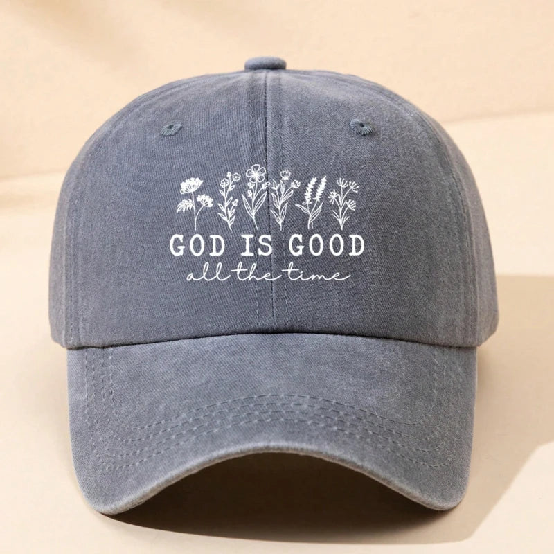 Women Outdoor Baseball Hat with Flower Letter Print